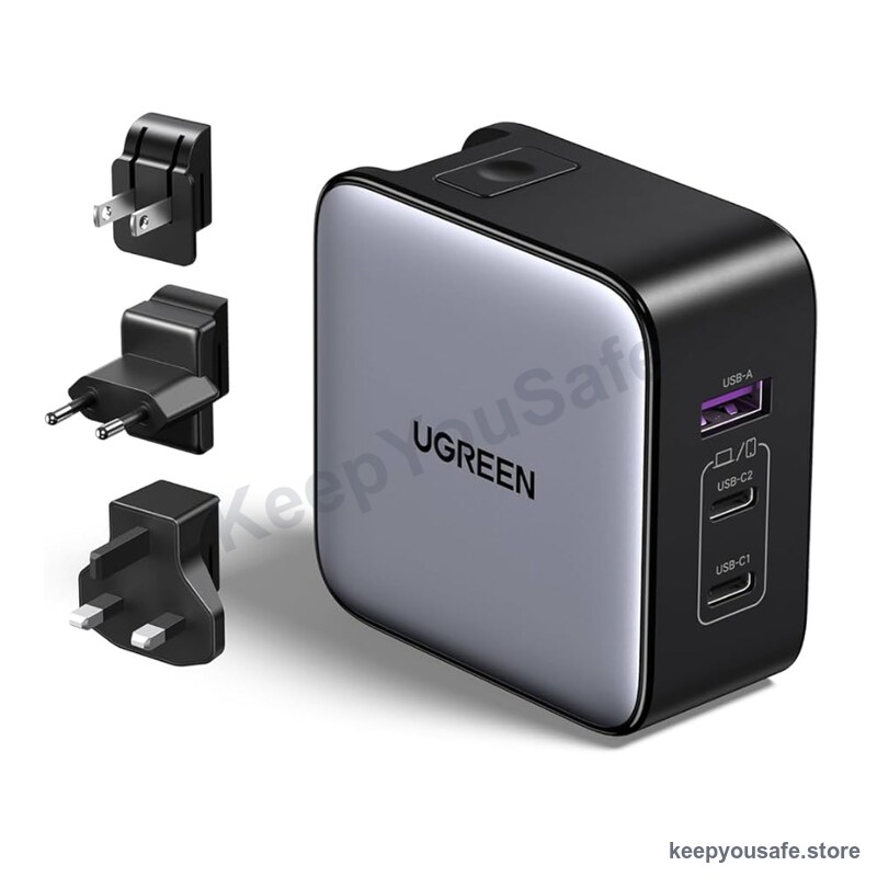 KeepYouSafe 65W GaN USB-C Charger (3-Port)