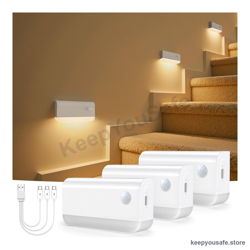 KeepYouSafe Motion Sensor Night Lights (3-Pack)